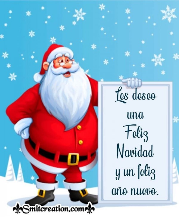 Les deseo una feliz Navidad y un feliz año nuevo