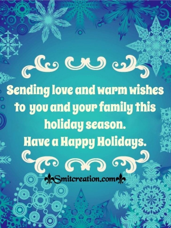 Happy Holidays Wishes Card