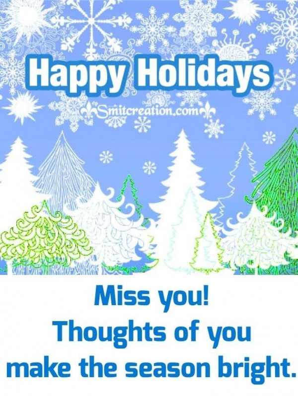 Happy Holidays Snow In Forest Happy Holidays Card