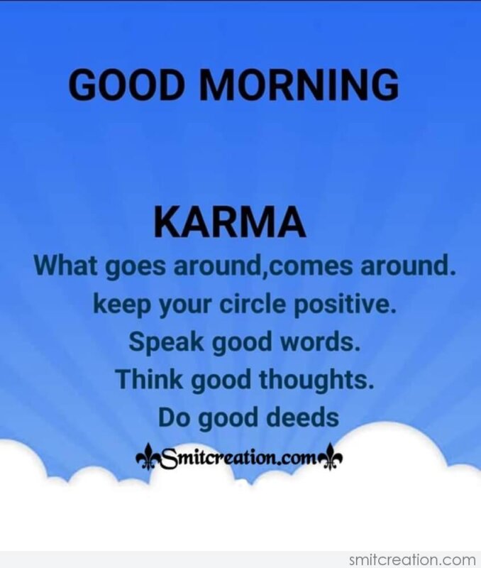 Good Morning Karama Quote For Whatsapp - SmitCreation.com