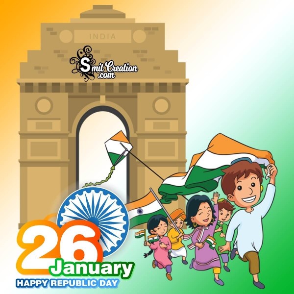 26 January Happy Republic Day Card