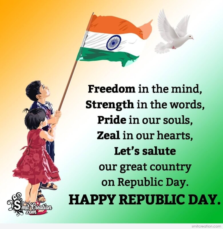 Happy Republic Day Quote For Whsatsapp - SmitCreation.com