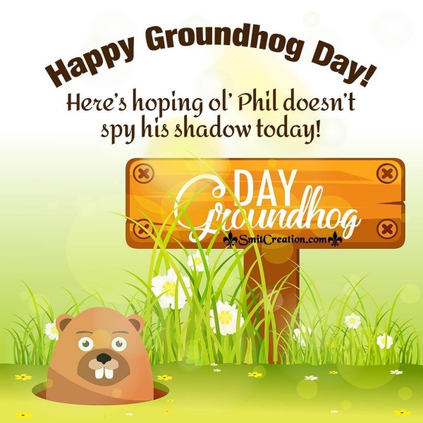 Cute Phil Happy Groundhog Day Card