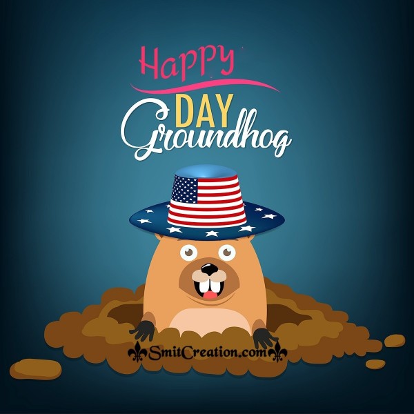 Happy Groundhog Day Greeting Card