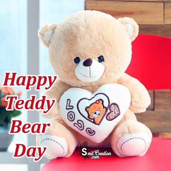 Happy Teddy Bear Day Love Card - SmitCreation.com