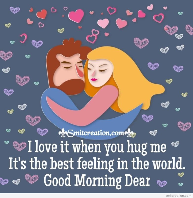 Good Morning Best Hug Card - SmitCreation.com