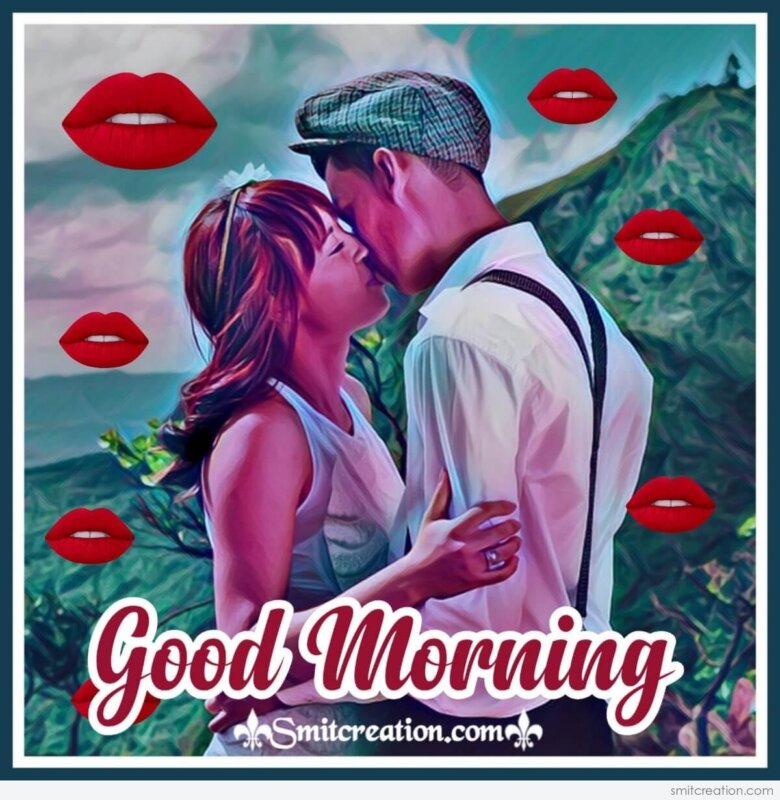 Good Morning Kissing Couple - SmitCreation.com