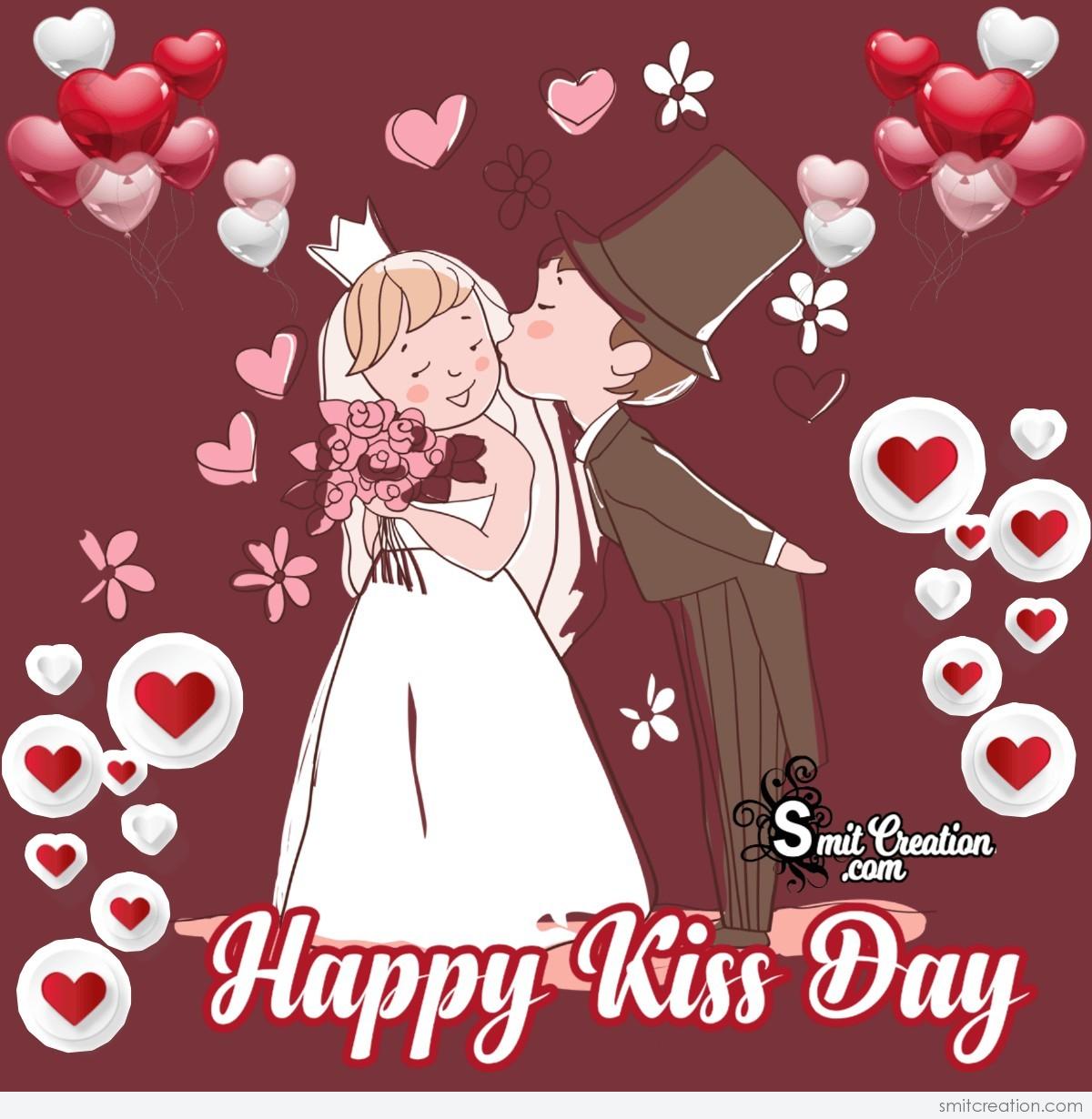 Happy Kiss Day Lovely Card - SmitCreation.com