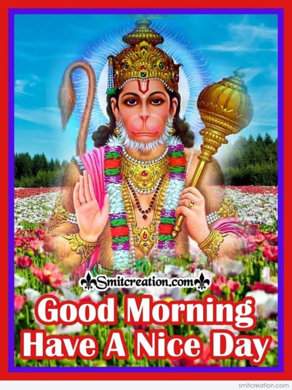 Good Morning Hanuman Pic - SmitCreation.com