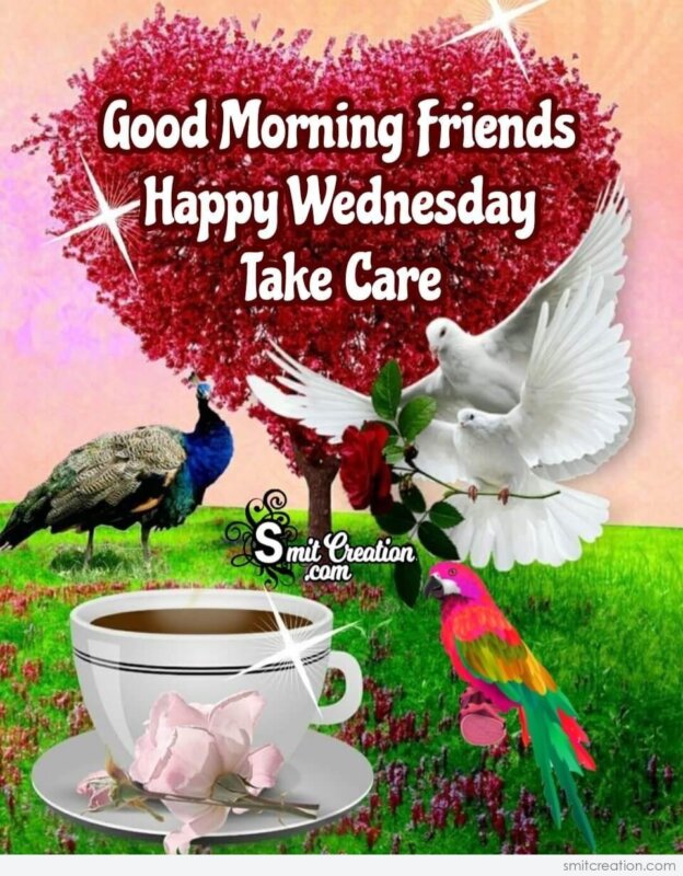 Good Morning Friends Happy Wednesday Take Care - SmitCreation.com