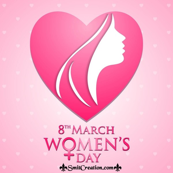 Women’s Day Card With Pink Background