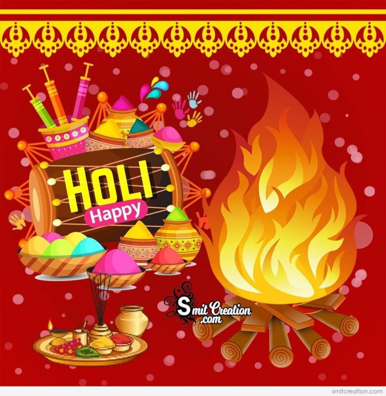 holi wishes card