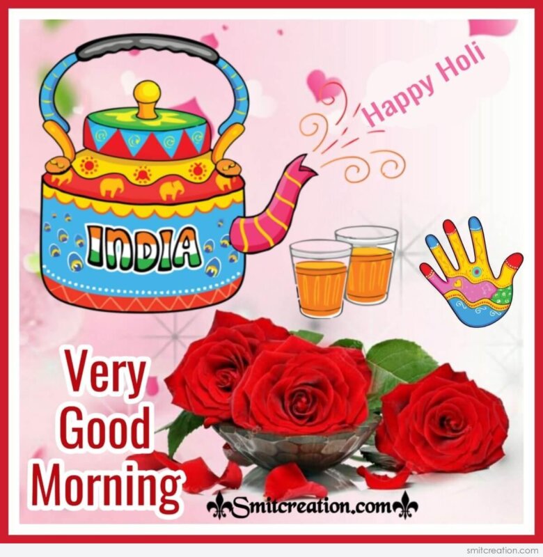 Happy Holi Very Good Morning - SmitCreation.com