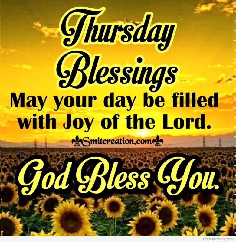 Thursday Blessings God Bless You - SmitCreation.com