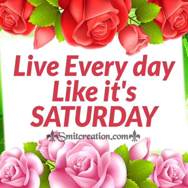Live Every Day Like It’s Saturday