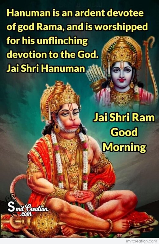 Good Morning Jai Shri Ram Jai Shri Hanuman - SmitCreation.com