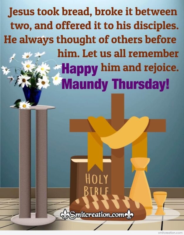Happy Maundy Thursday Holy Quote - SmitCreation.com