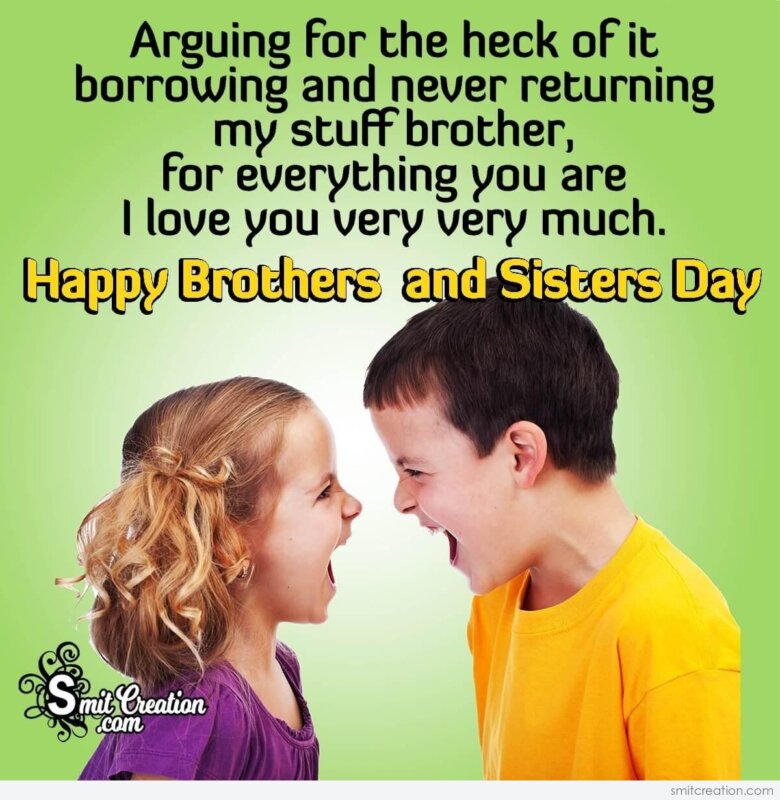 Happy Brother's and Sister's Day Wishes To Brother - SmitCreation.com