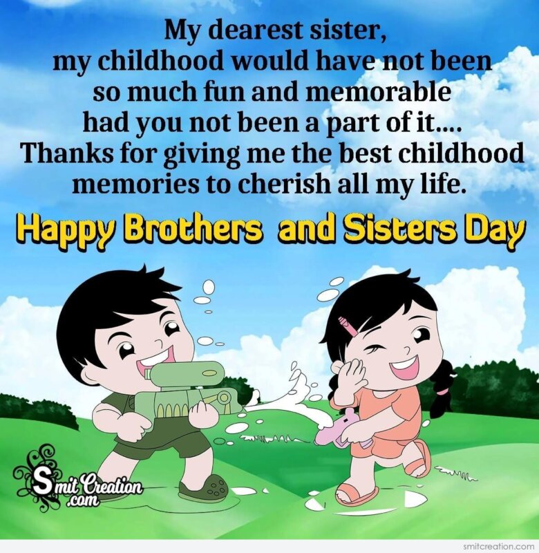 Happy Brother's and Sister's Day Wishes To Sister - SmitCreation.com