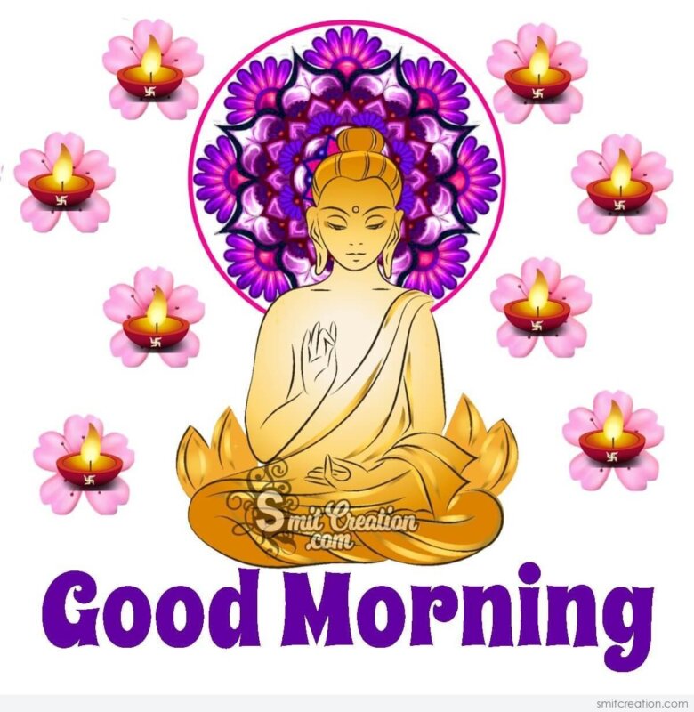 Good Morning Buddha Greeting Card - SmitCreation.com