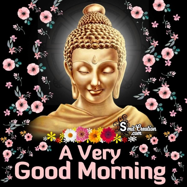 Good Morning Gautam Buddha Greeting - SmitCreation.com