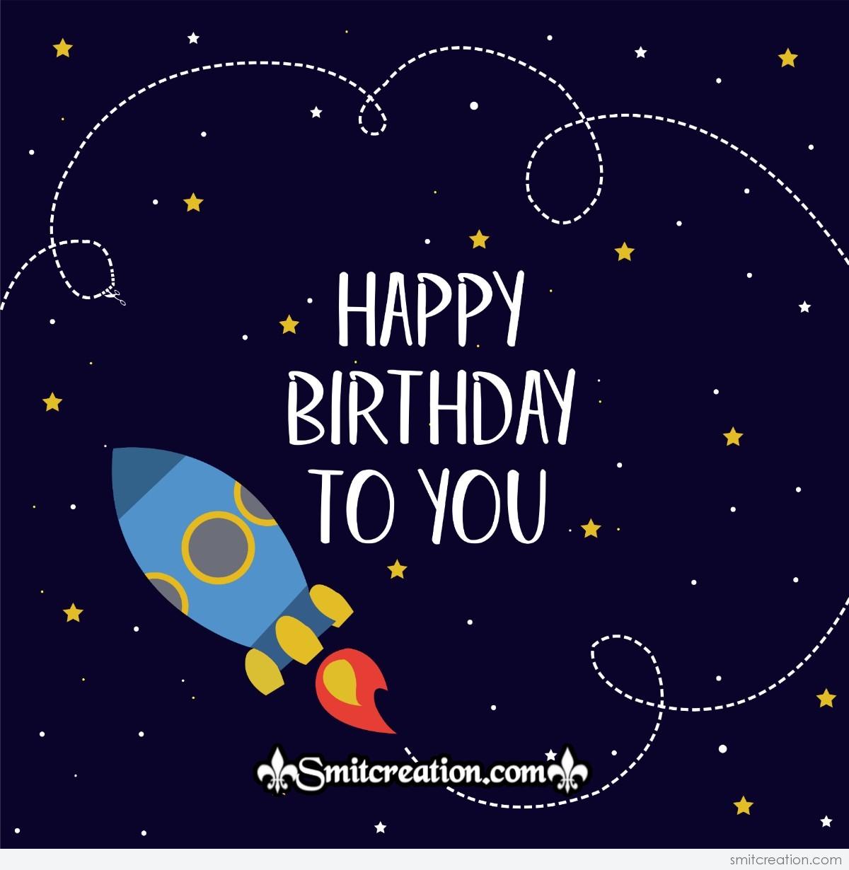 Happy Birthday To You Space Card - SmitCreation.com