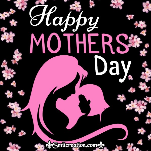 Happy Mother's Day Silhouette Pink Card