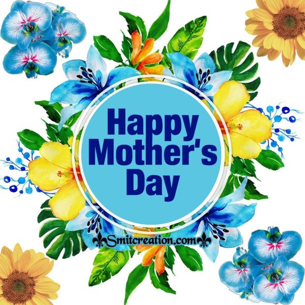 Happy Mother's Day Blue Floral Card