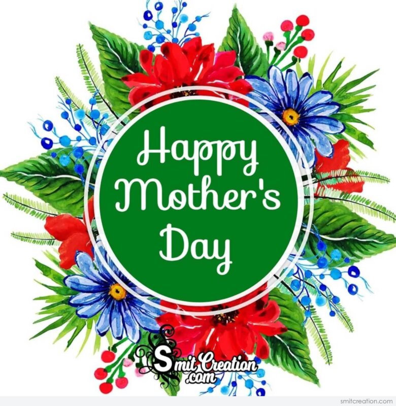 Happy Mother’s Day Green Floral Card