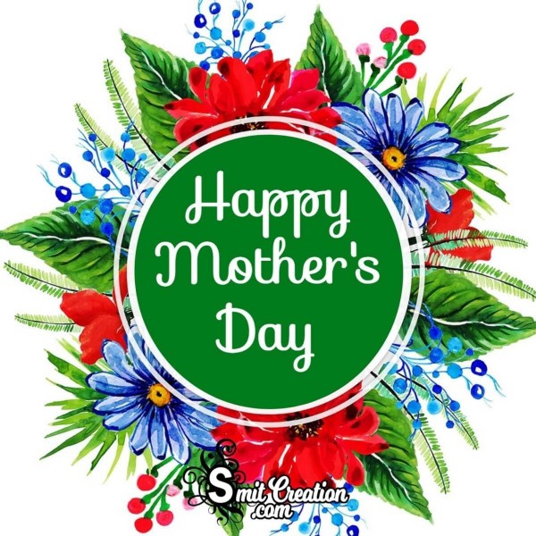 Happy Mother's Day Green Floral Card