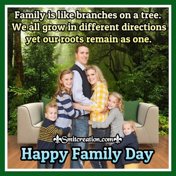 Happy Family Day Quote Card