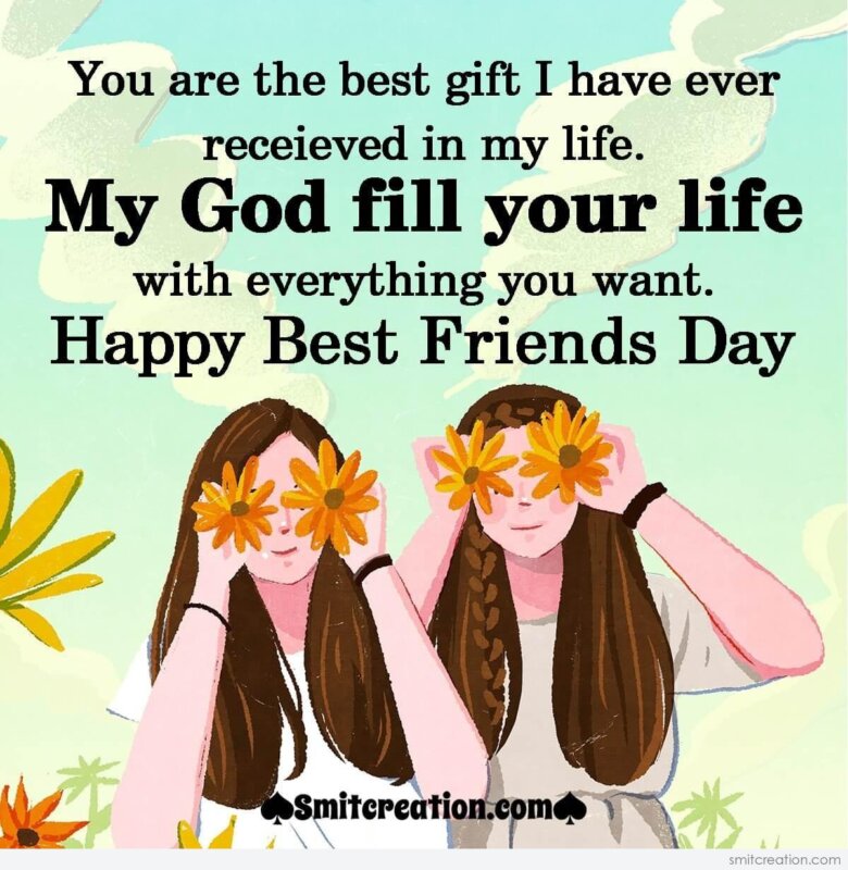 Happy Best Friends Day Wishes Image - SmitCreation.com