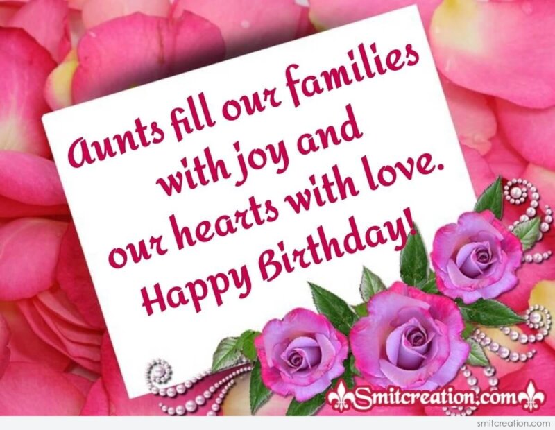 Happy Birthday Card for Aunt - SmitCreation.com