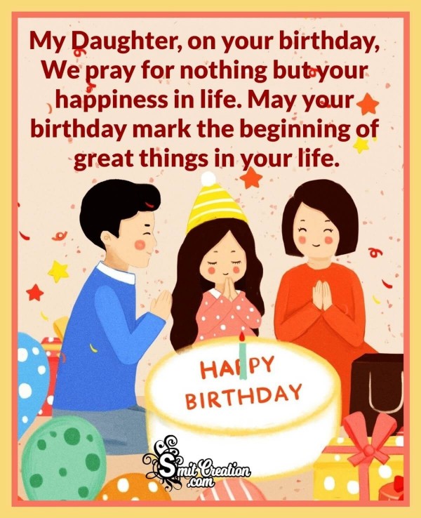 Happy Birthday Prayer For My Daughter