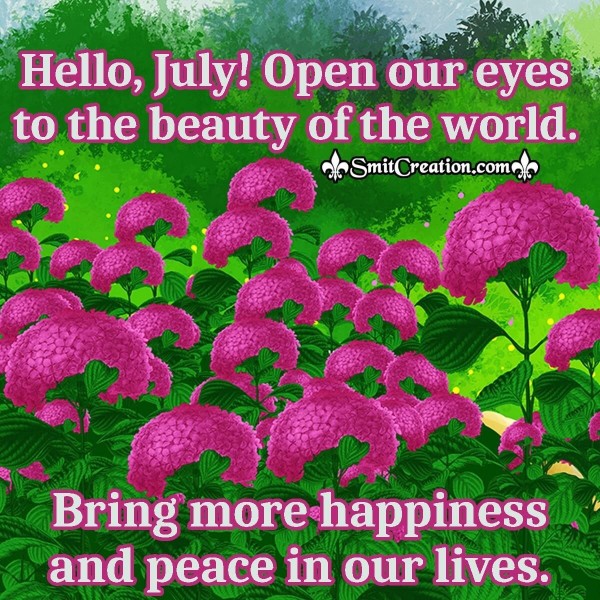 Hello, July! Wishes Image