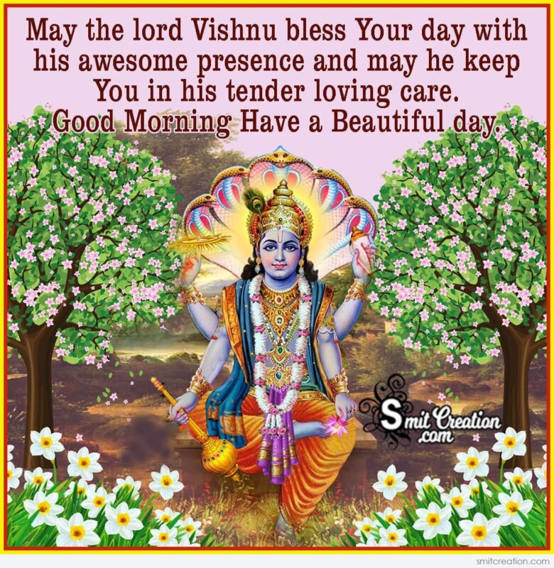 Good Morning May The Lord Vishnu Bless Your Day - SmitCreation.com