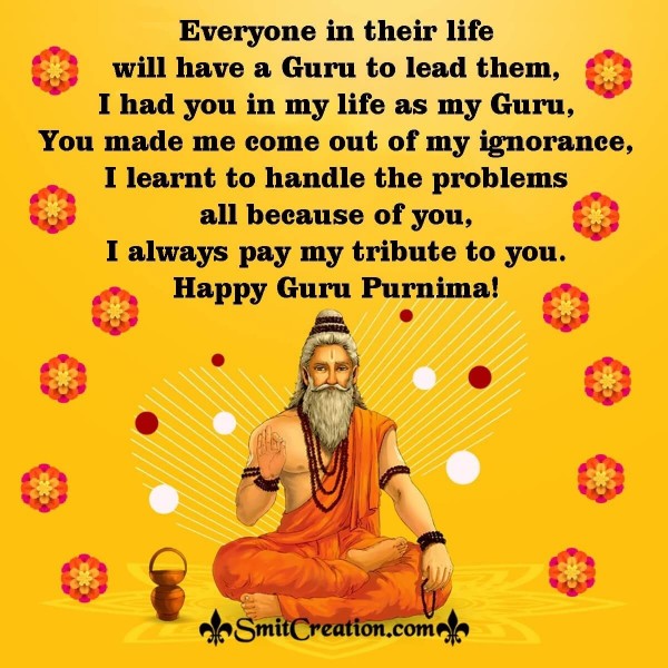 Send Happy Guru Purnima Message Image To Your Guru