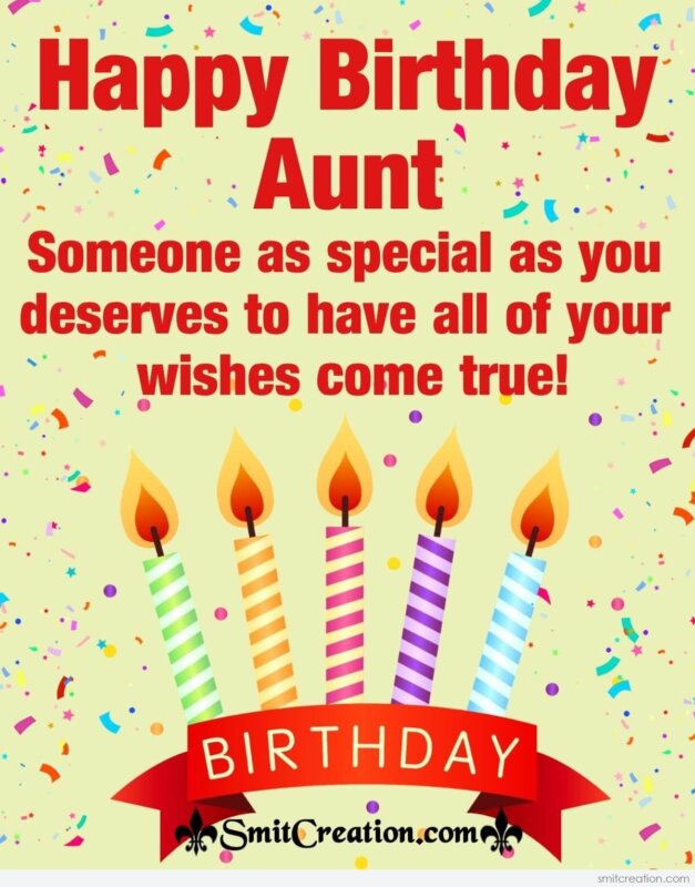 Happy Birthday Special Wish For Aunt - SmitCreation.com