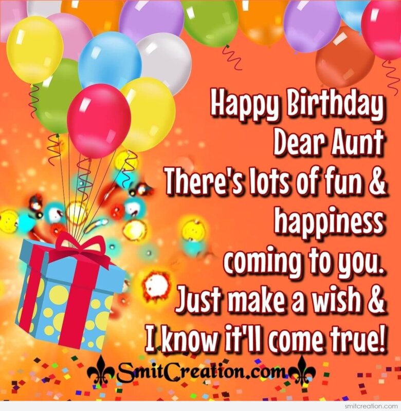 Happy Birthday Wishes To Dear Aunt - SmitCreation.com
