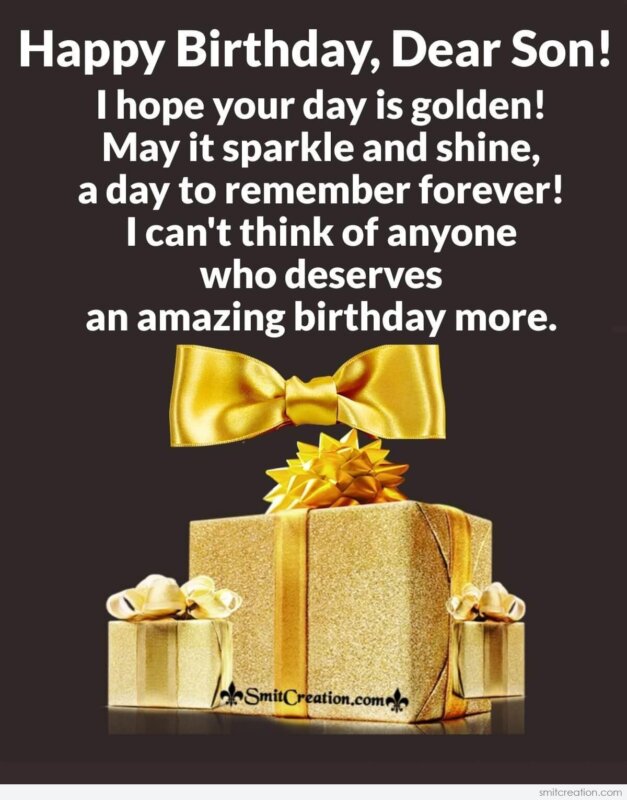 Happy Birthday Wishes For Dear Son! - SmitCreation.com