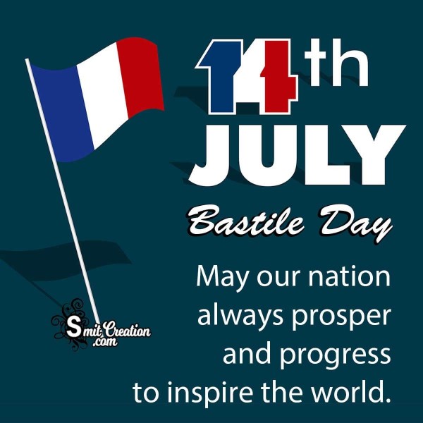 14th july Bastile Day Wishes