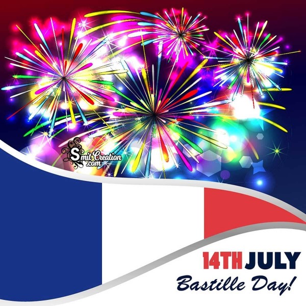 14th july Bastile Day Fireworks Image