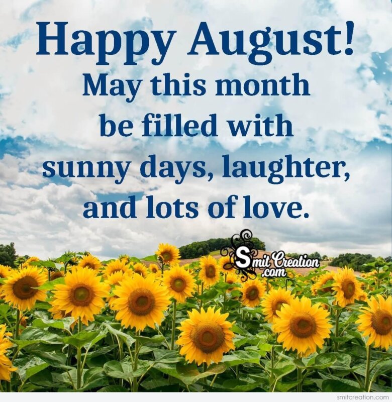 Happy August Wish Image SmitCreation