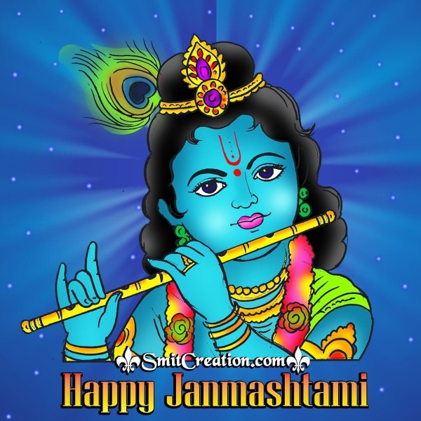 Happy Janmashtami Cute Krishna Picture