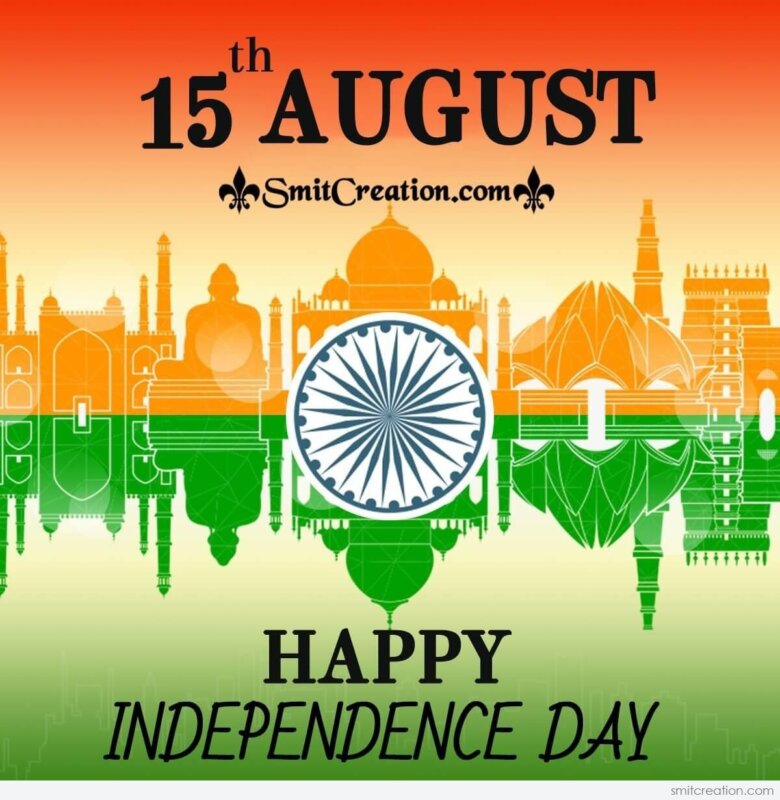 15th August Happy Independence Day Image - SmitCreation.com