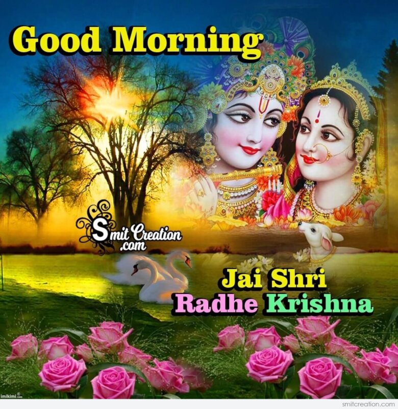 Good Morning Jai Shri Radha Krishna Image - SmitCreation.com
