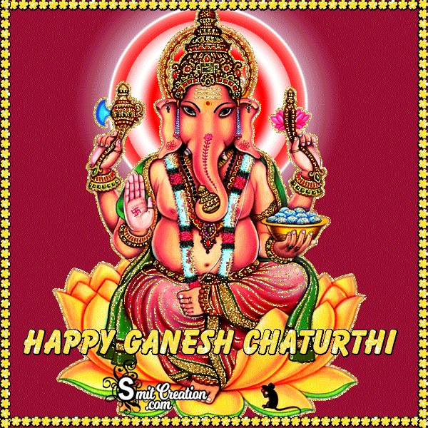 Happy Ganesh Chaturthi Animated Gif Image