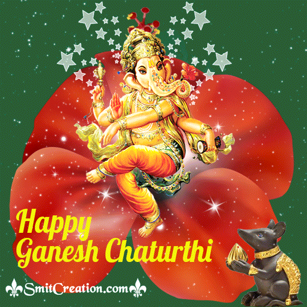 Happy Ganesh Chaturthi Dancing Ganesh Gif Image
