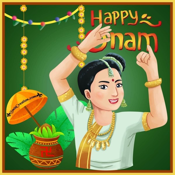 Happy Onam Woman Image