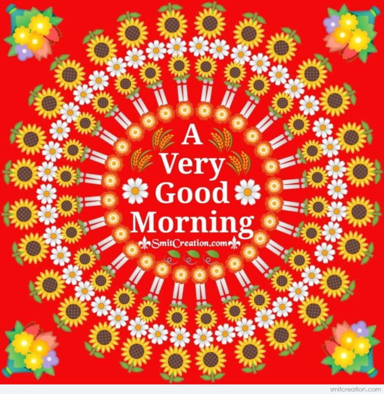 A Very Good Morning Flower Mandala - SmitCreation.com